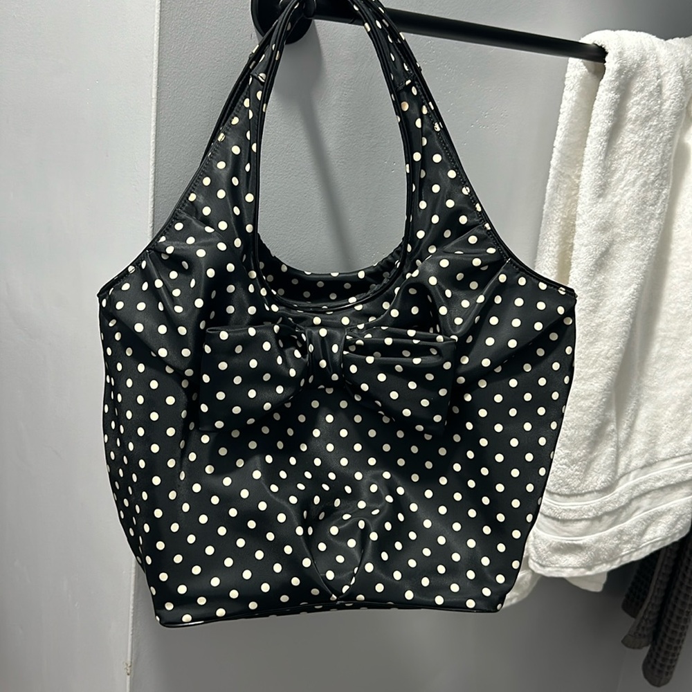 Kate Spade Black and White Polka Dot Satchel